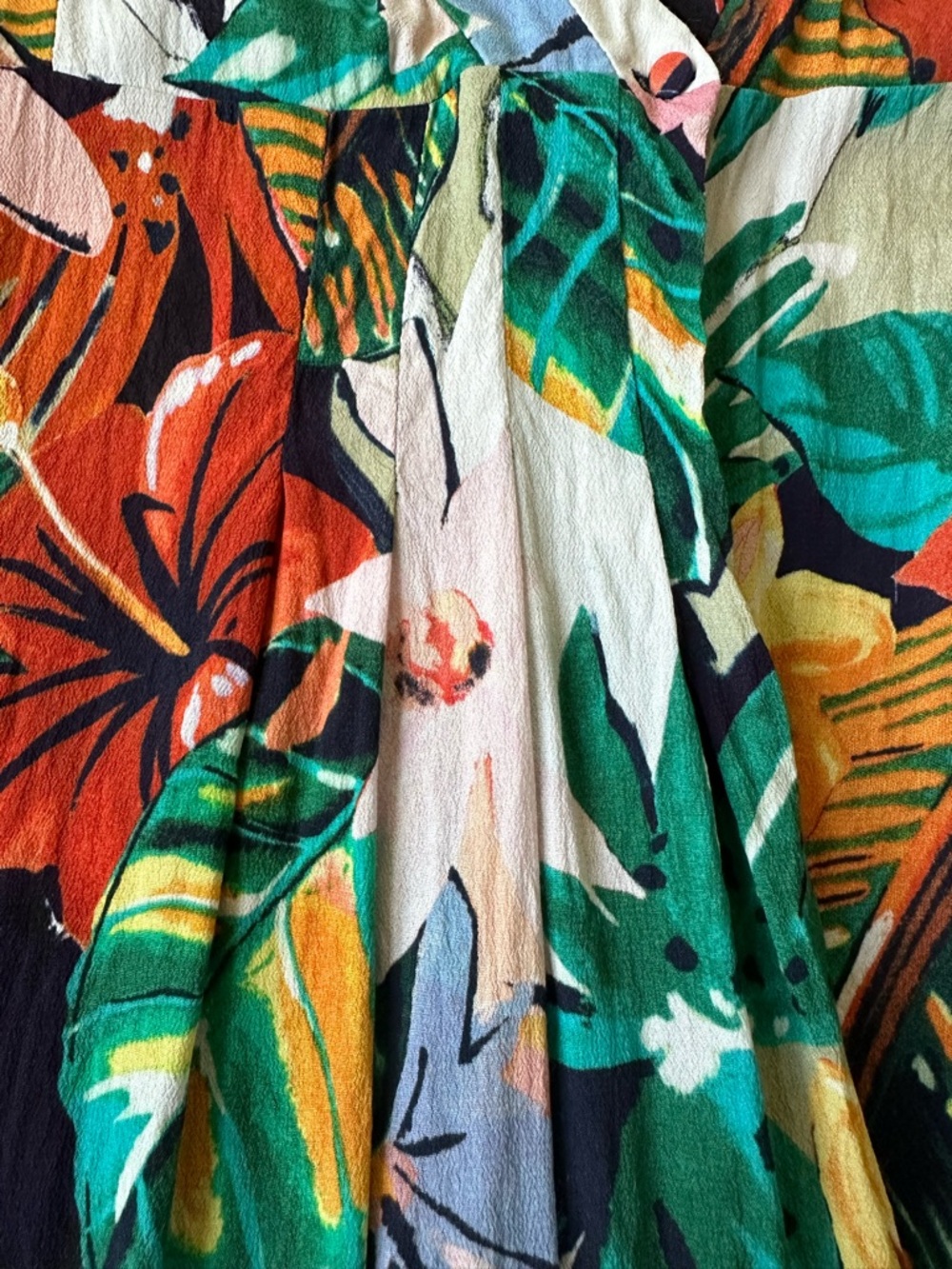 Zara Tropical Floral Wrap Mini Dress Pockets Size M (Fits Like XS) - Picture 6 of 14